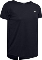 Under Armour Whisperlight SS Dames Sportshirt - Zwart - Maat M