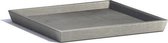 Ecopots Saucer Square - Grey - 35,5 x H3,5 cm - Vierkante grijze onderschotel