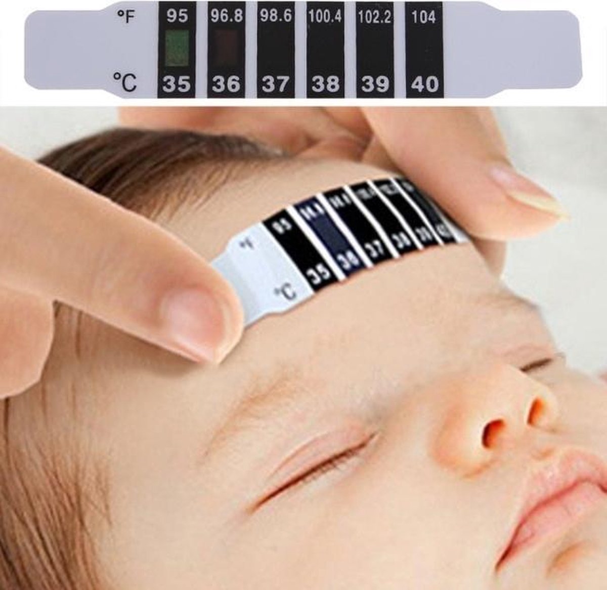 Bol Com 10 Stks Baby Kids Voorhoofd Strip Head Thermometer Lichaamstemperatuur Test Veilig