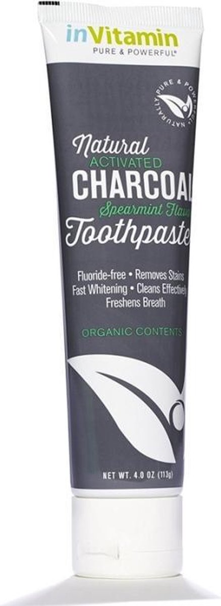InVitamin Natural Activated Charcoal Toothpaste Tandpasta 1 st.