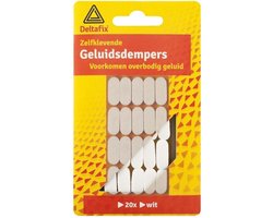 Deltafix - Zelfklevende geluidsdempers - voorkomen overbodig geluid - 20 stuks - wit