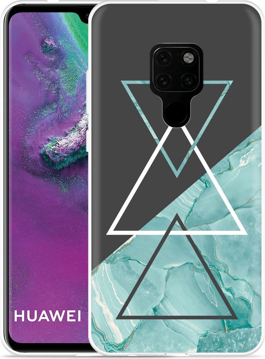 Huawei Mate 20 Hoesje Turquoise Marble Art
