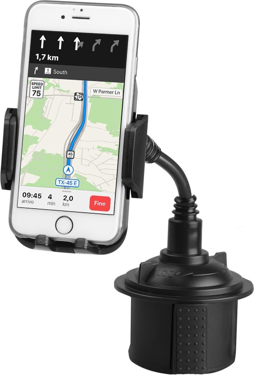SBS Mobile Bekerhouder Universele Autohouder 6 Inch - Zwart