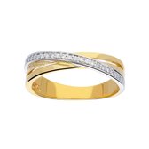 Glow 214.520754 Dames Ring - Sieraad - 0,12 crt - 14 Karaat Goud - Diamant - 5 mm breed