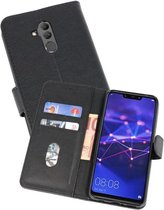 Huawei Mate 20 Lite Hoesje Kaarthouder Book Case Telefoonhoesje Zwart