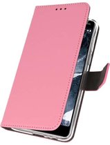 Booktype Telefoonhoesjes - Bookcase Hoesje - Wallet Case -  Geschikt voor Nokia 5.1 - Roze