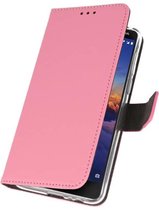 Booktype Telefoonhoesjes - Bookcase Hoesje - Wallet Case -  Geschikt voor Nokia 3.1 - Roze