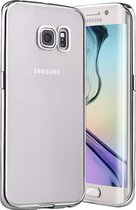 Plating Bumper Soft Flexible hoesje Samsung Galaxy S6 Edge zilver