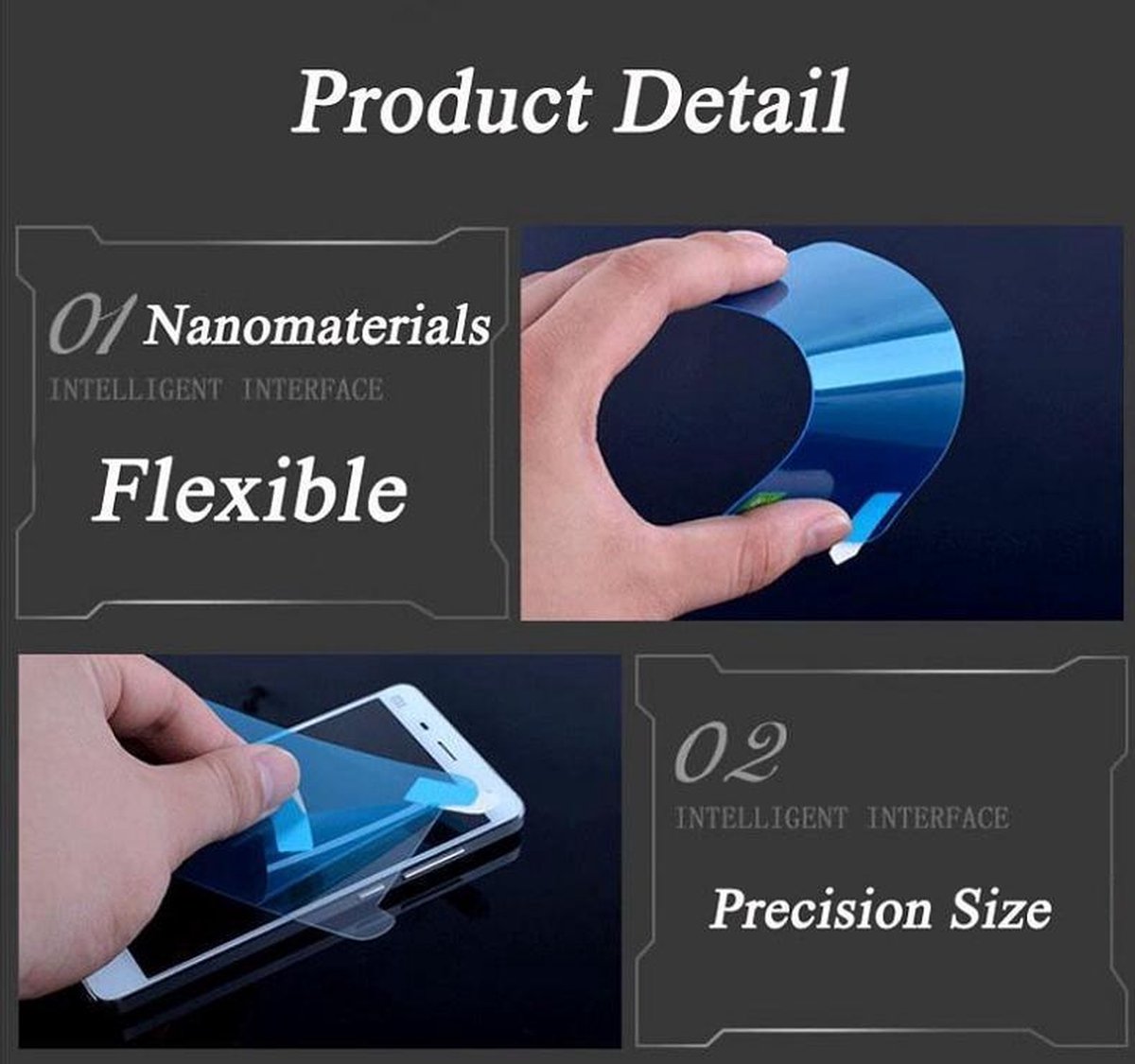DrPhone Nokia 6 Nano Explosion-proof Schermfolie Flexibele Anti-Shock 0.3mm Soft Glass Screenprotector - Nano