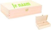 Tekendoos met je eigen naam in groen