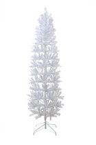 Kunstkerstboom White pencil - extra smal dia. 55cm- 180cm hoog - Easy setup - 2 kleurige wit - hoogwaardige PVC - 42 takken - 490 tips