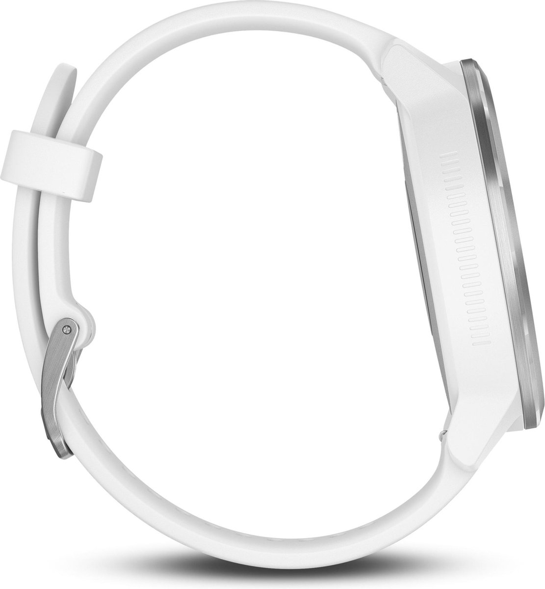 Garmin vivoactive 3, wit met rvs rand, en witte siliconen polsband | bol.com