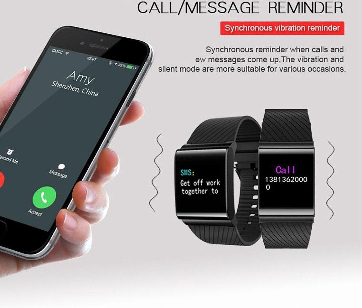 Activity Tracker SW9pro met Hartslagmeter Stappenteller Zwart