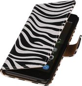 Mobieletelefoonhoesje.nl - Huawei Honor 4C Hoesje Zebra Bookstyle Wit