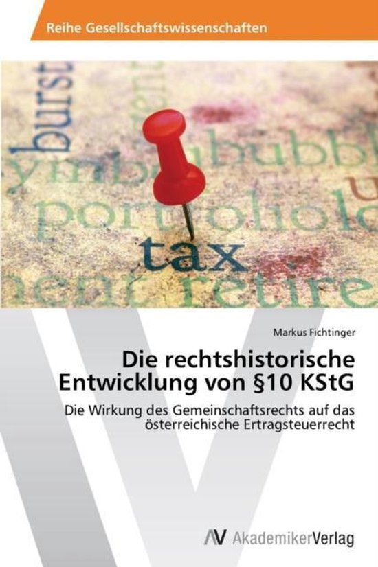 Die rechtshistorische Entwicklung von §10 KStG - cover