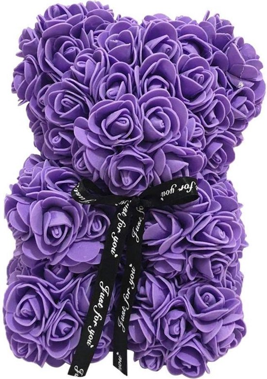 Love teddy beer van paarse kunst rozen met cadeau doos | Moederdag |  Verkering |... | bol.com