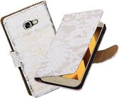 BestCases.nl Wit Lace booktype wallet cover cover Samsung Galaxy A5 2017