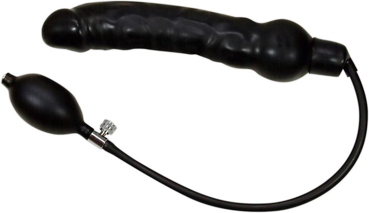 Goedkoopste You2Toys – Latex Opblaasbare Dildo van Natuurlijk Materiaal met Schuimkern voor Eenvoudig Gebruik – 25 cm – Zwart