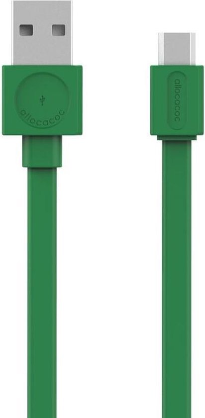 Allocacoc USB-Kabel - microUSB Basic - Groen - 1.5m