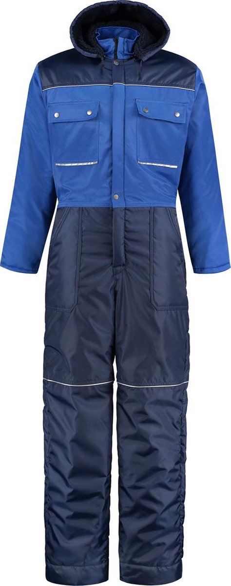 EM Workwear Winteroverall pol/kat blauw/navy Maat 50