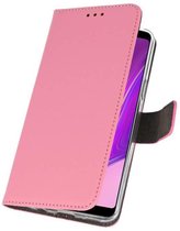 Booktype Telefoonhoesjes - Bookcase Hoesje - Wallet Case -  Geschikt voor Samsung Galaxy A9 2018 - Roze