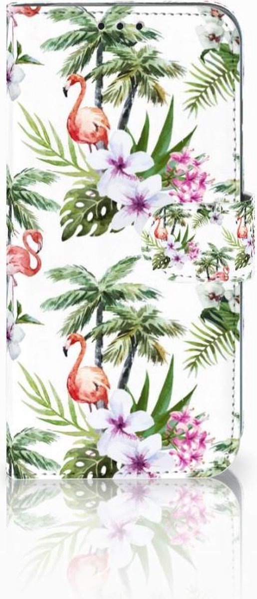 Honor 10 Lite Telefoonhoesje met Pasjes Flamingo Palms