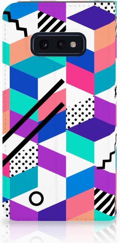 Samsung Galaxy S10e Stand Case Blokken Kleurrijk