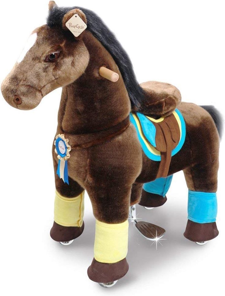 PonyCycle Luxe Speelgoed - Rijpaard Donkerbruin Medium K45