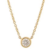 Orphelia KD-2034/1 - Ketting Solitaire - 18 Karaat Geelgoud / Diamant 0.14 ct - 42 cm