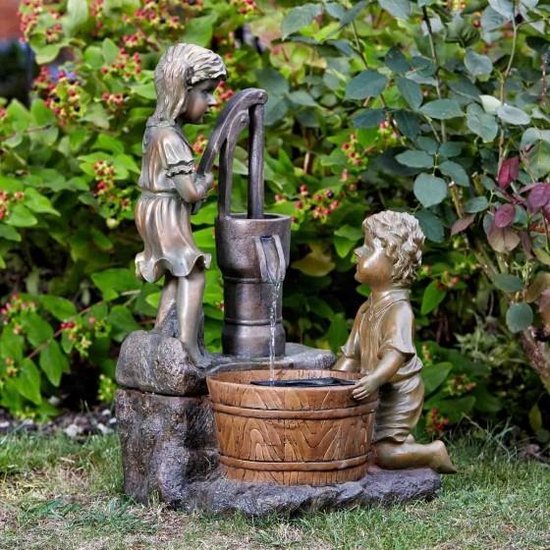 Vergelijking huurder nakoming Waterpomp fontein ornament - solar | bol.com