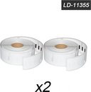 2 x Dymo 11355 Compatible Labels Rols voor Dymo LabelWriter & Seiko Label Printers / 19mm x 51mm / 500 Labels per Rol