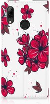 Huawei P Smart (2019) Standcase Hoesje Design Blossom Red