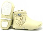 Stabifoot Babylove babyslofjes beige hartje glitter