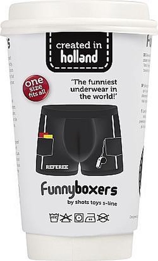 Shots S-Line grappig ondergoed voor mannen Funny Boxers - Referee  zwart,meerkleurig | bol.com