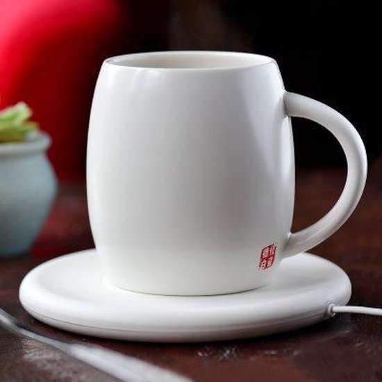 Mug chauffant sans fil unique (55 degrés) (rechargeable sans fil)