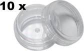 10 x lege potjes voor op reis - cosmetica reisverpakking - make up reisverpakking