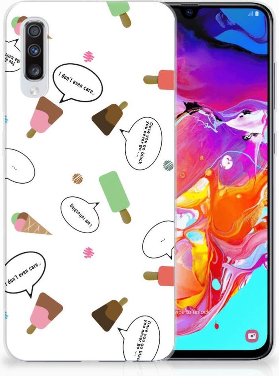Samsung Galaxy A70 Siliconen Case IJsjes