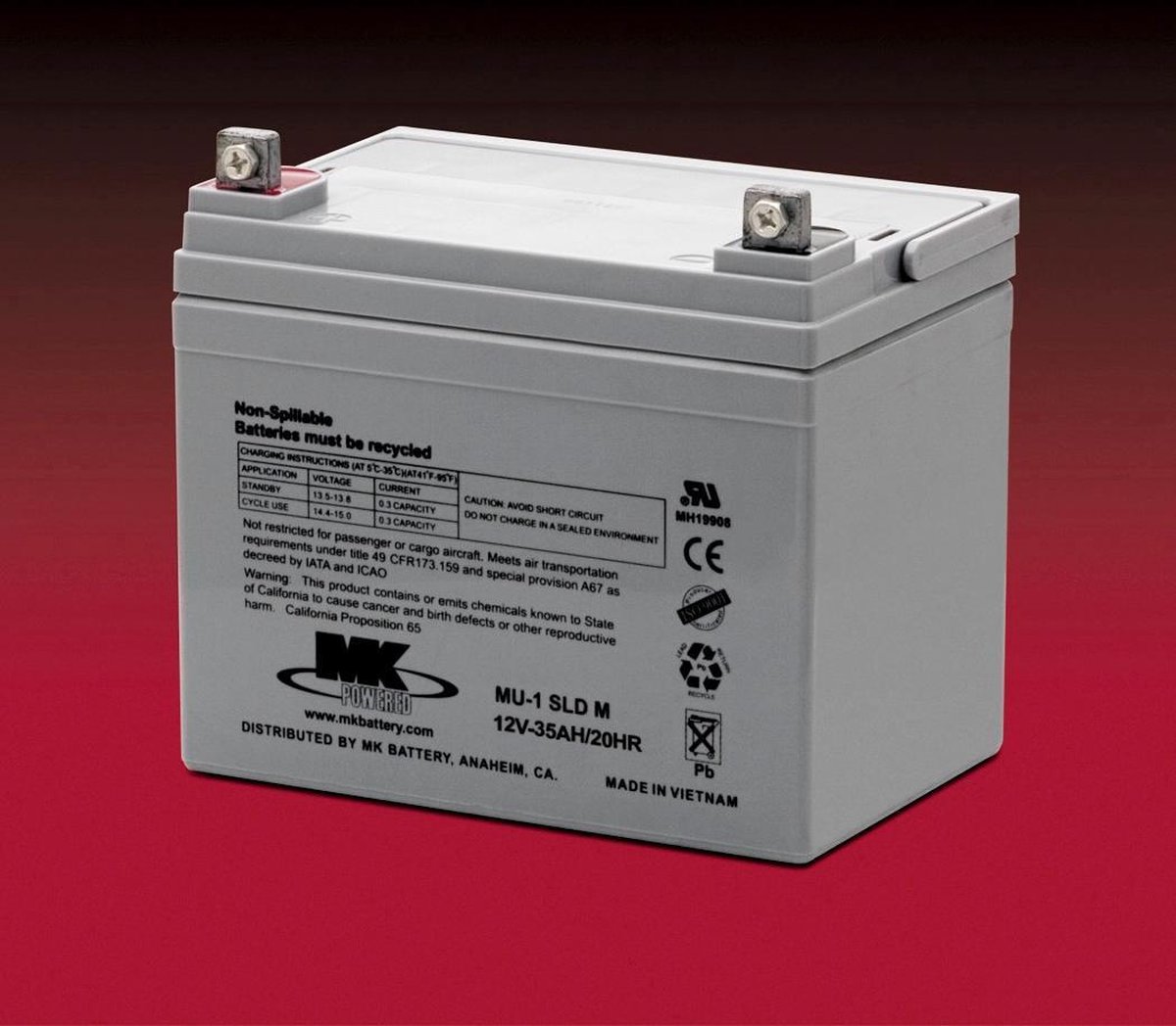 Goedkoopste 12 V 35 Amp AGM accu
