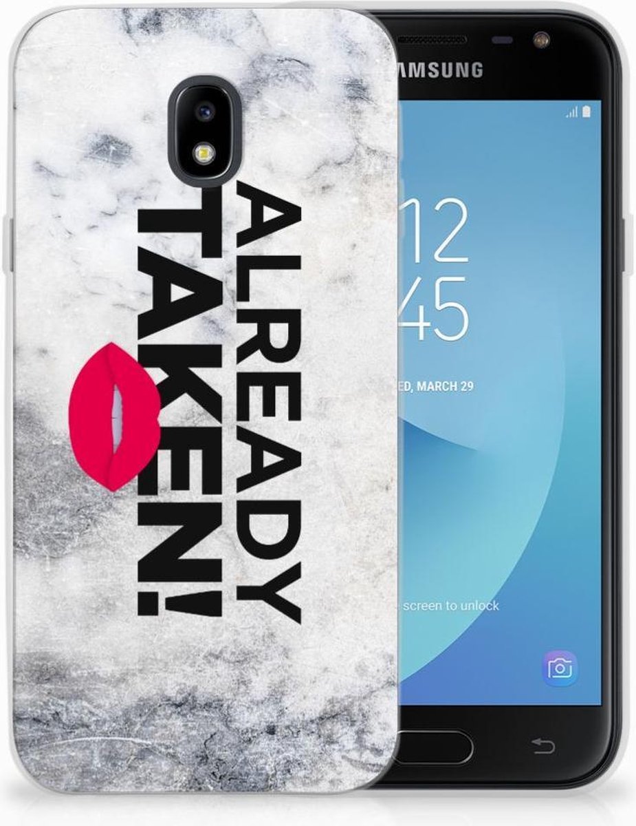 Samsung Galaxy J3 2017 Siliconen hoesje met naam Already Taken White