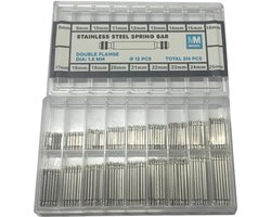 MMOBIEL 216 Stuks 8-25mm Horloge Pinnen - Horloges Armband RVS Pinnen - Professionele Horlogemaker Tool Set
