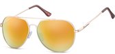 Montana MS90D - Zonnebril -  Aviator model - Goud kleurig metaal-Revo- Lensbreedte 57 mm