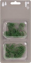 40x Crochets Boule de Noël Verts - Crochets Boules de Noël pour Sapin de Noël