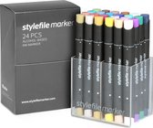 Stylefile Twin Marker 24 Main B Set - Hoge kwaliteit stiften set