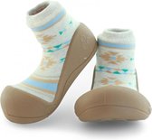 Attipas Nordic bruin babyschoenen, ergonomische Baby slippers, slofjes maat 22,5, 18-30 maanden