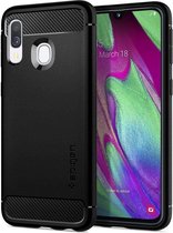 Spigen - Samsung Galaxy A40 - Rugged Armor Hoesje - Zwart