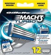 Gillette Mach3 Turbo-12 stuks-scheermesjes