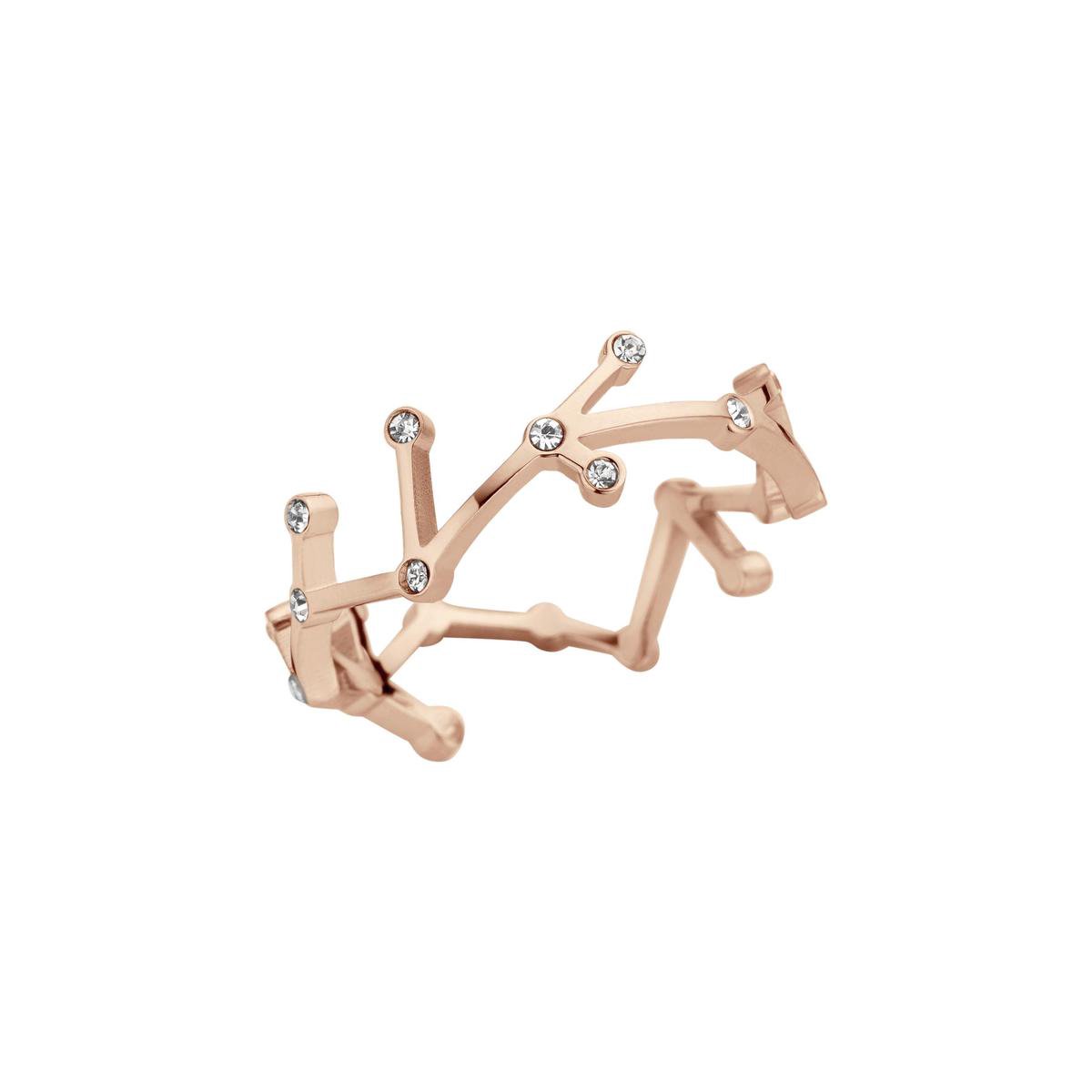 Melano Friends galaxy cz ring - rosekleurig - dames - maat 50