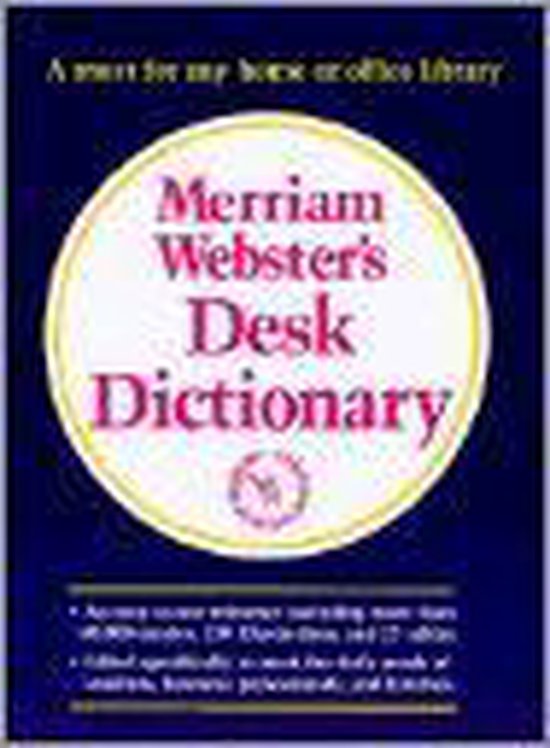 Merriamster's Desk Dictionary, Merriamster 9780877795490