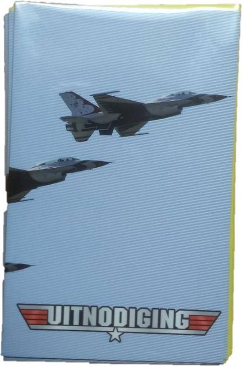 Uitnodigingskaarten - F16 straaljager - 6st.