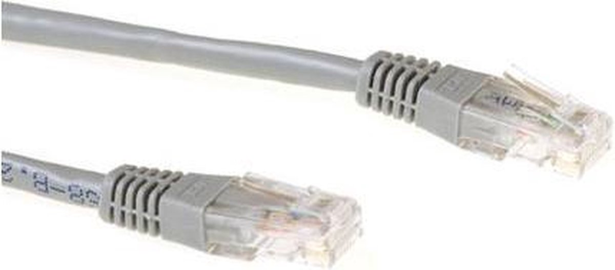 Patchkabel UTP CAT6 Grijs 15M ACT netwerkkabel RJ45